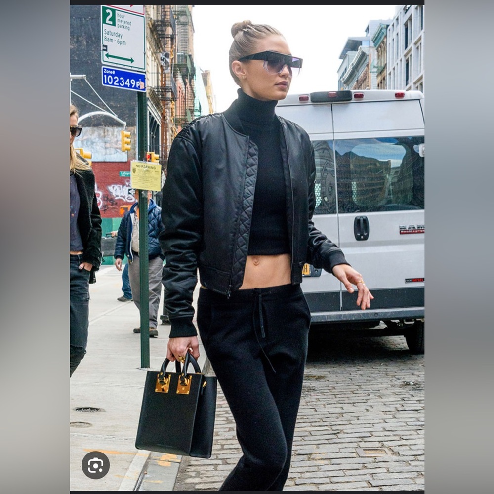 Sophie Hulme black leather tote